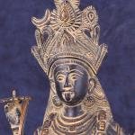 Pure Brass Vintage Kali Dashbhuja Idol | 10.5" Sacred Art | 2kg Ten-Armed Masterpiece | Vintage Temple Beauty | Jaipurio